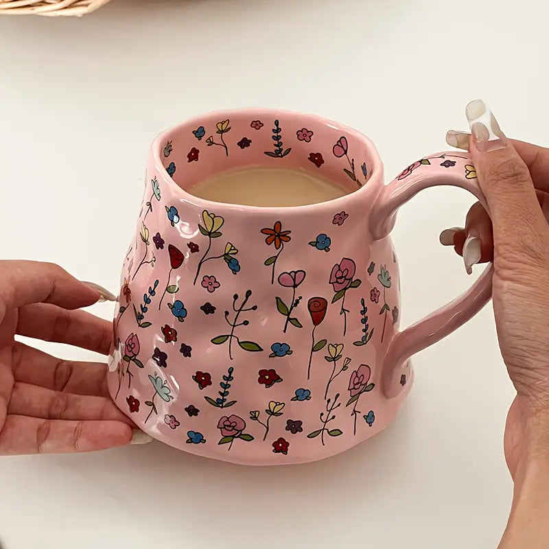 Spring Fling XL Ceramic Mug - Pink