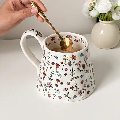 Spring Fling XL Ceramic Mug - White