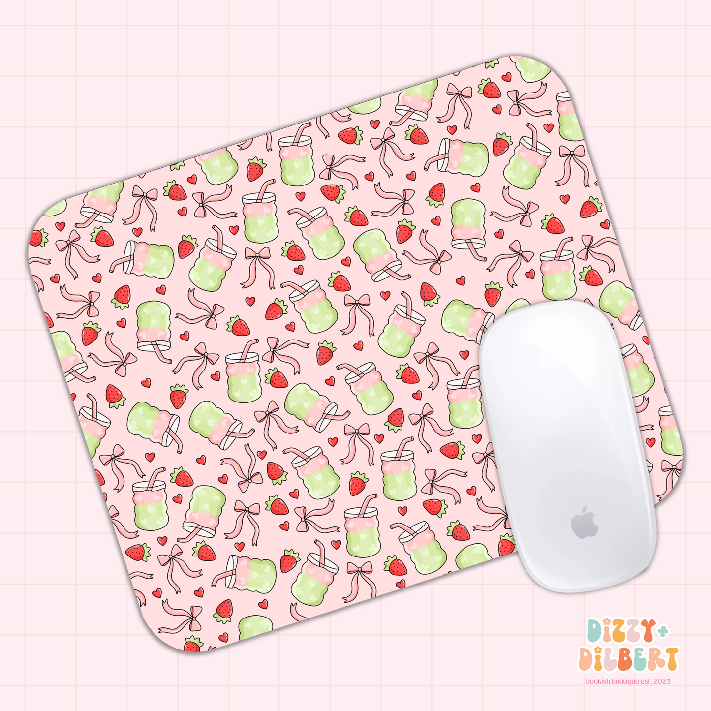 Strawberry Matcha Mouse Pad