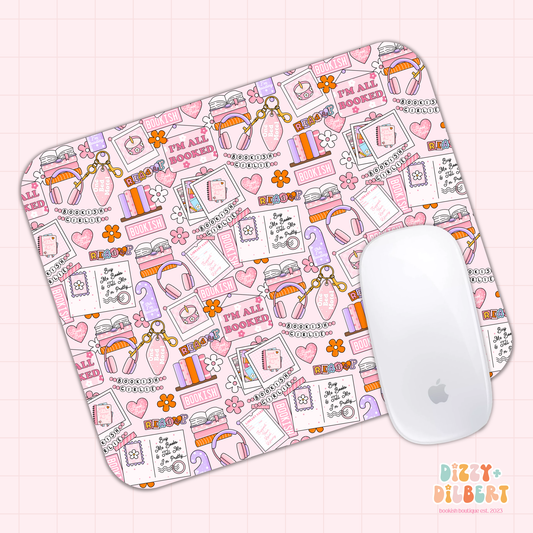 Bookish Moodboard Mouse Pad