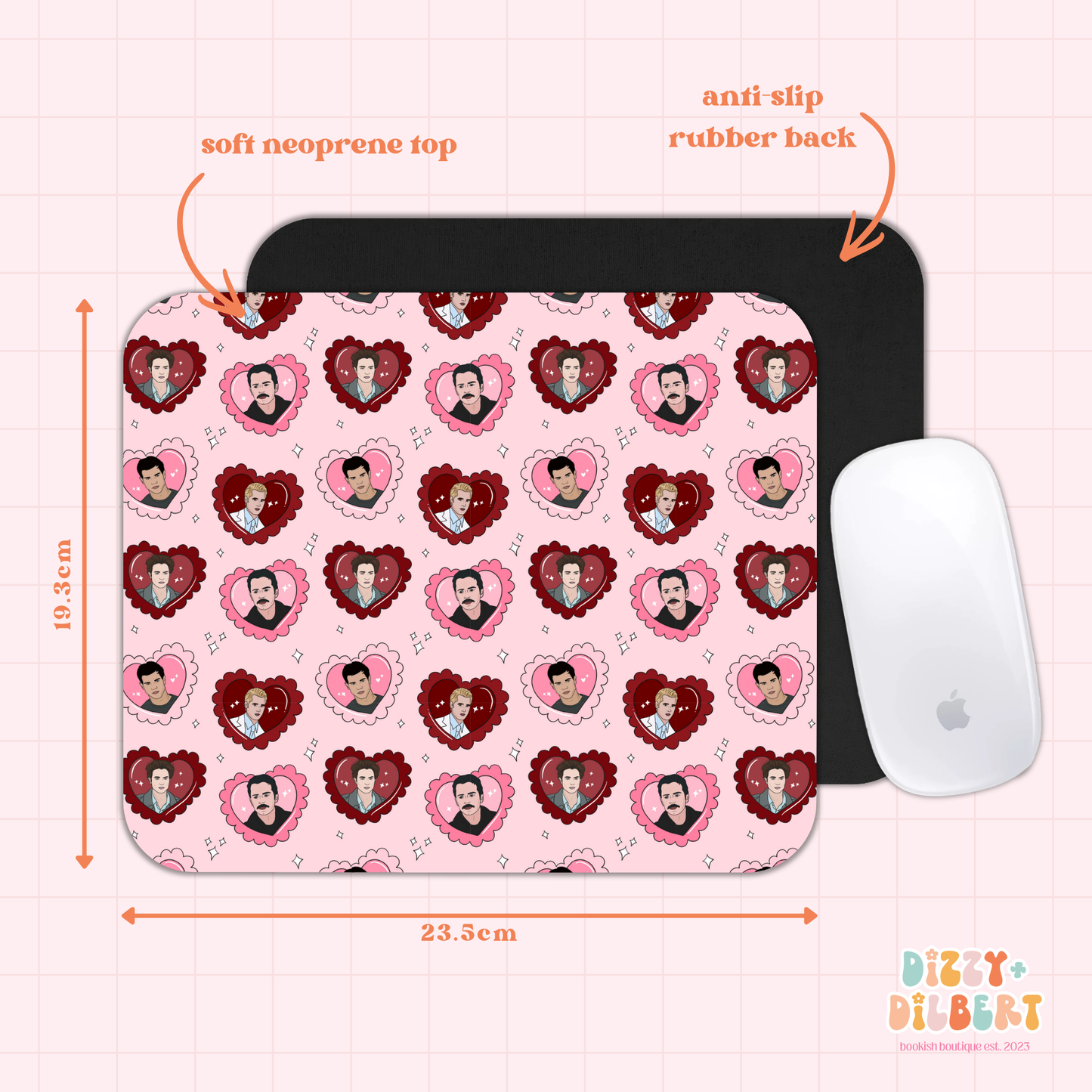 TW Vampy Hearts Mouse Pad