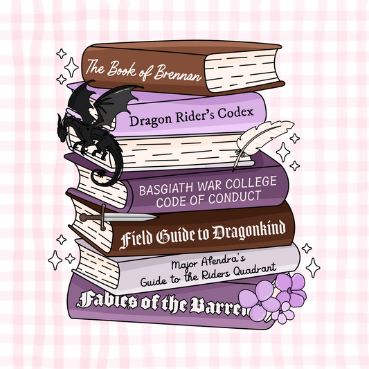 FW Book Stack Permanent Decal