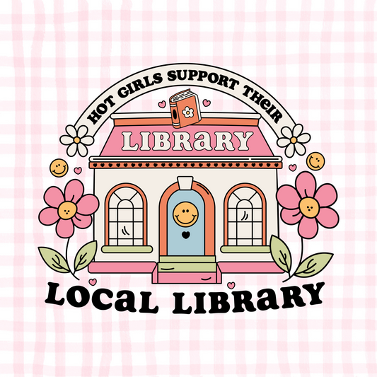 Hot Girls Support Their Local Library Permanent Decal