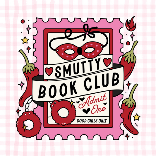 Smutty Book Club Permanent Decal