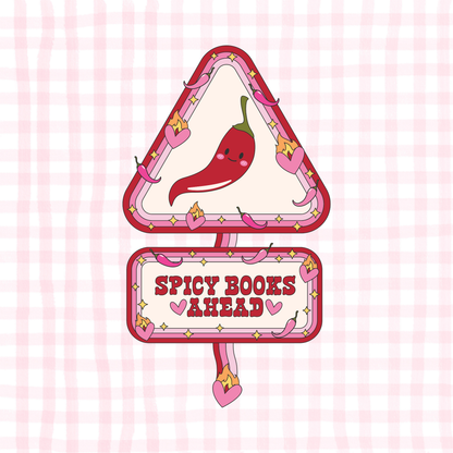 Spicy Books Ahead Permanent Decal