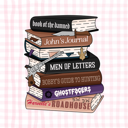 Supernatural Book Stack Permanent Decal