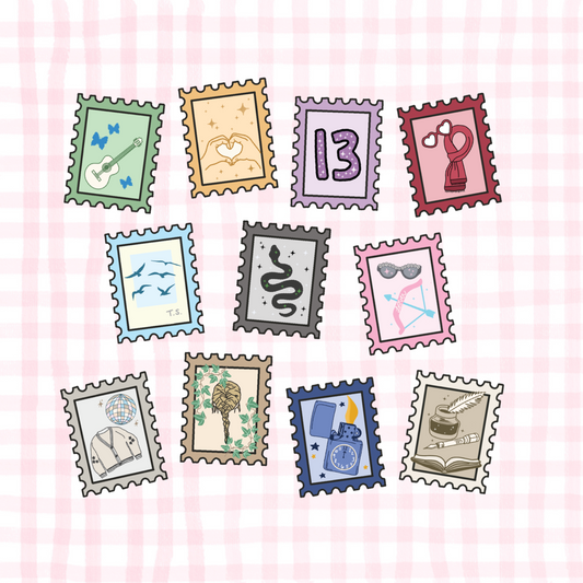 TS Eras Stamps Permanent Decal