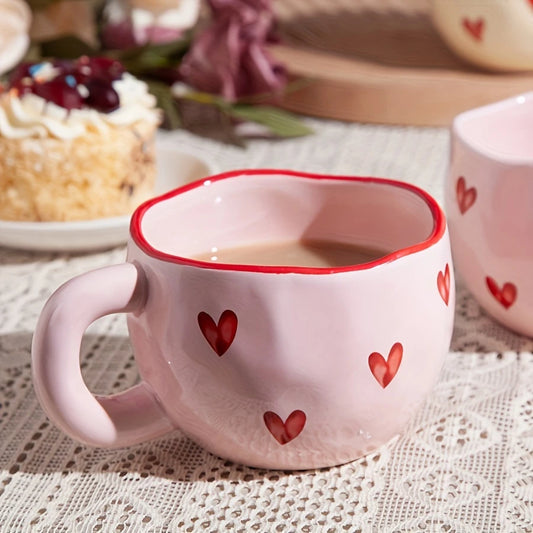 Rosy Hearts Ceramic Mug
