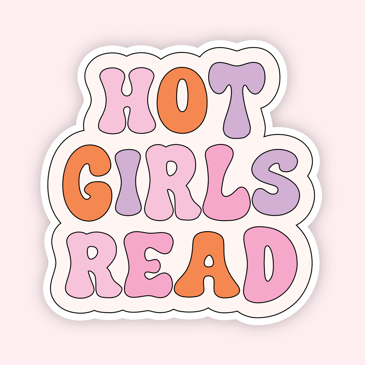 Hot Girls Read Sticker