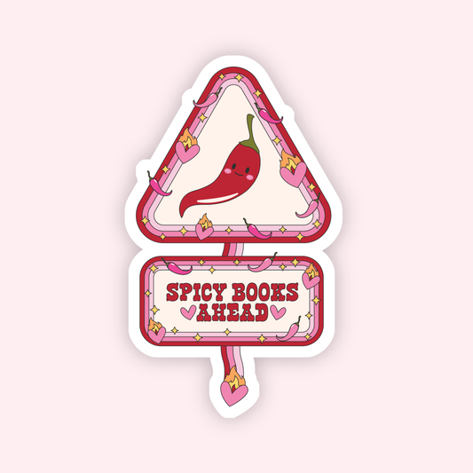 Spicy Books Ahead Sticker