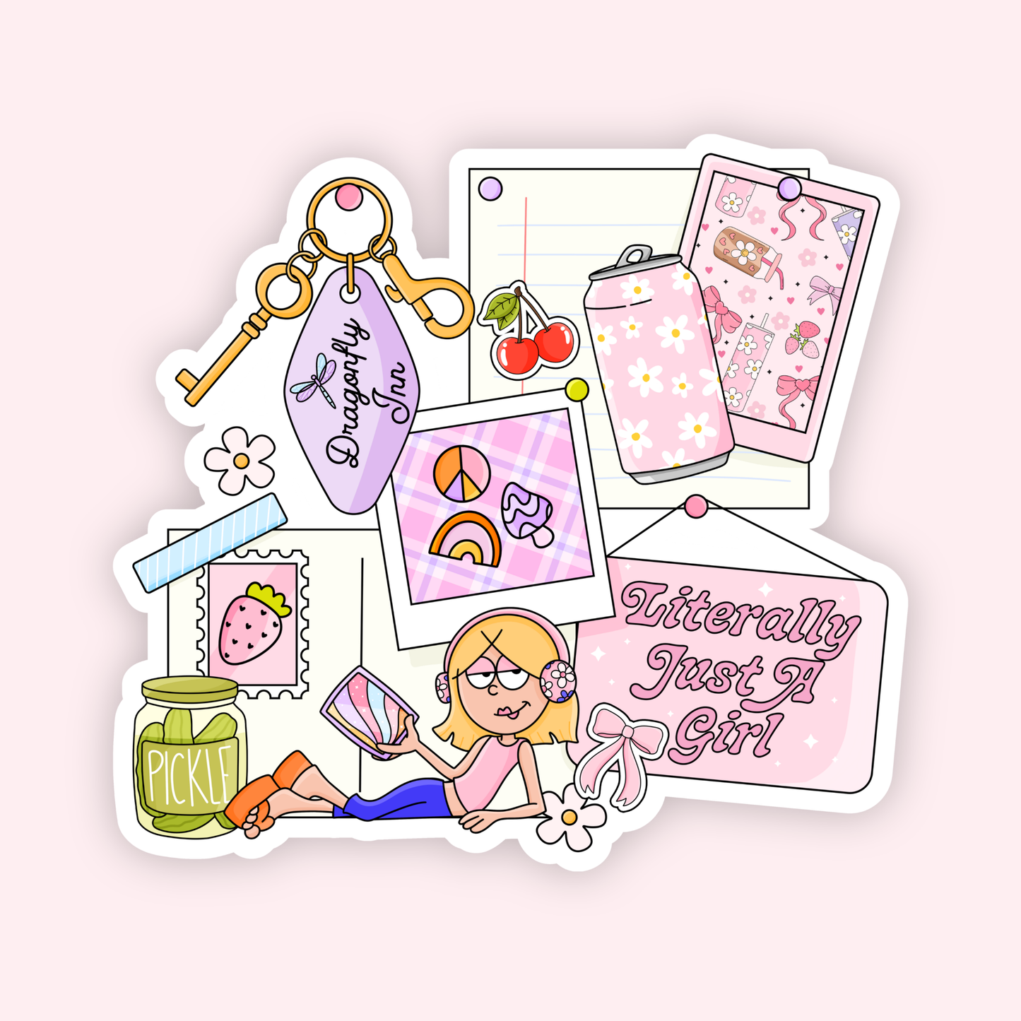 Literally Just A Girl Sticker