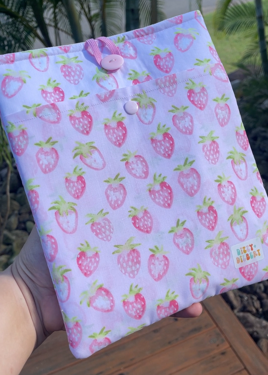 Lulu Strawberry Book Sleeve