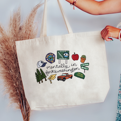 TW Mentally in Forks Canvas Tote Bag