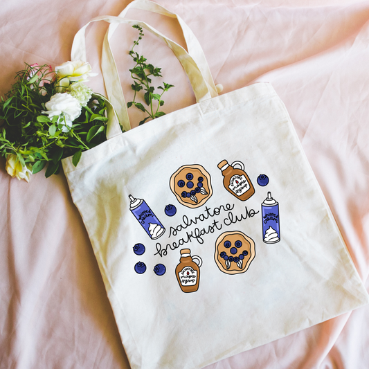 TVD Salvatore Breakfast Club Canvas Tote Bag