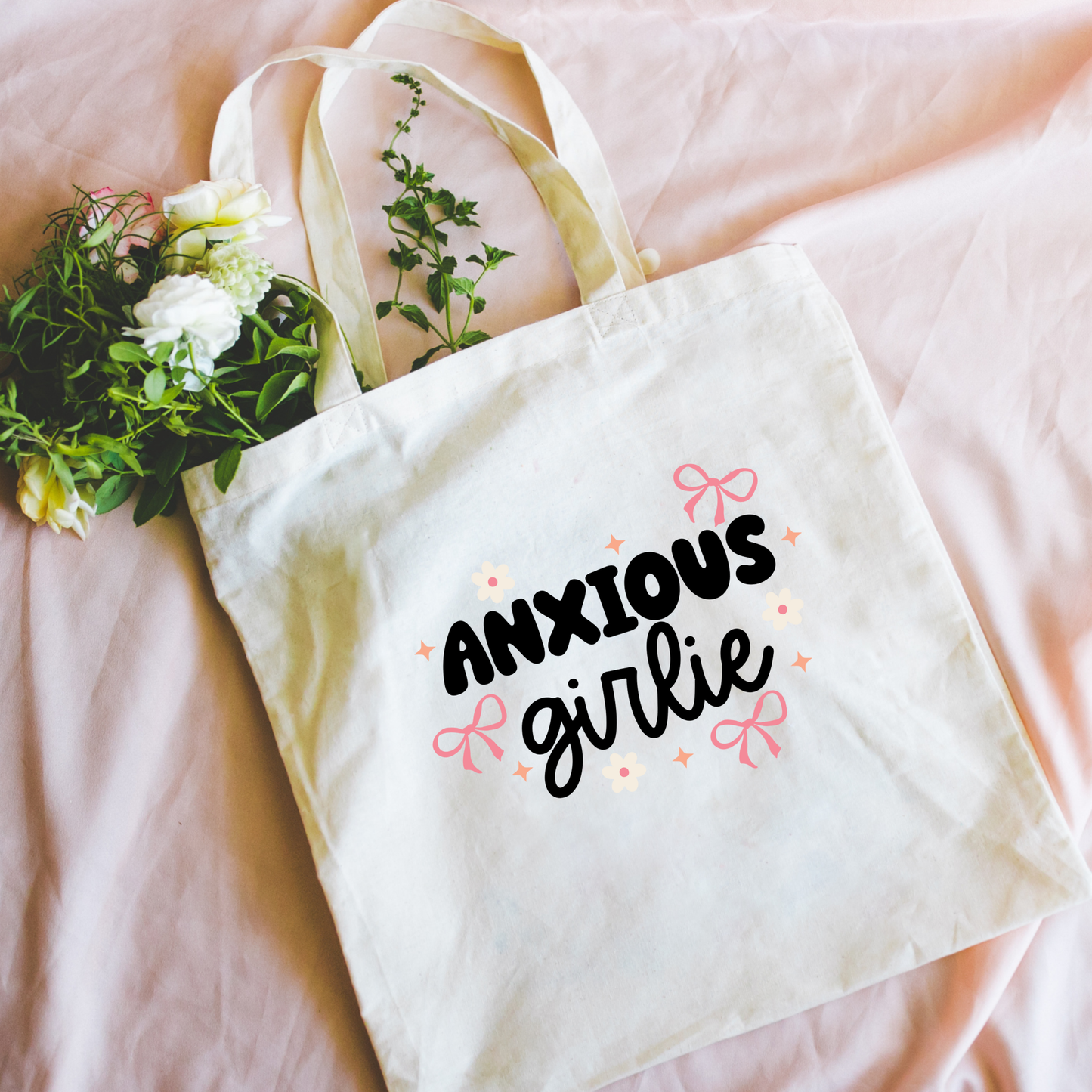 Anxious Girlie Canvas Tote Bag