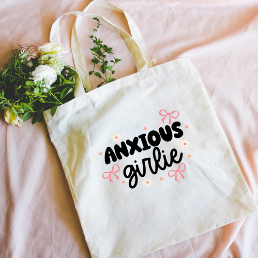 Anxious Girlie Canvas Tote Bag