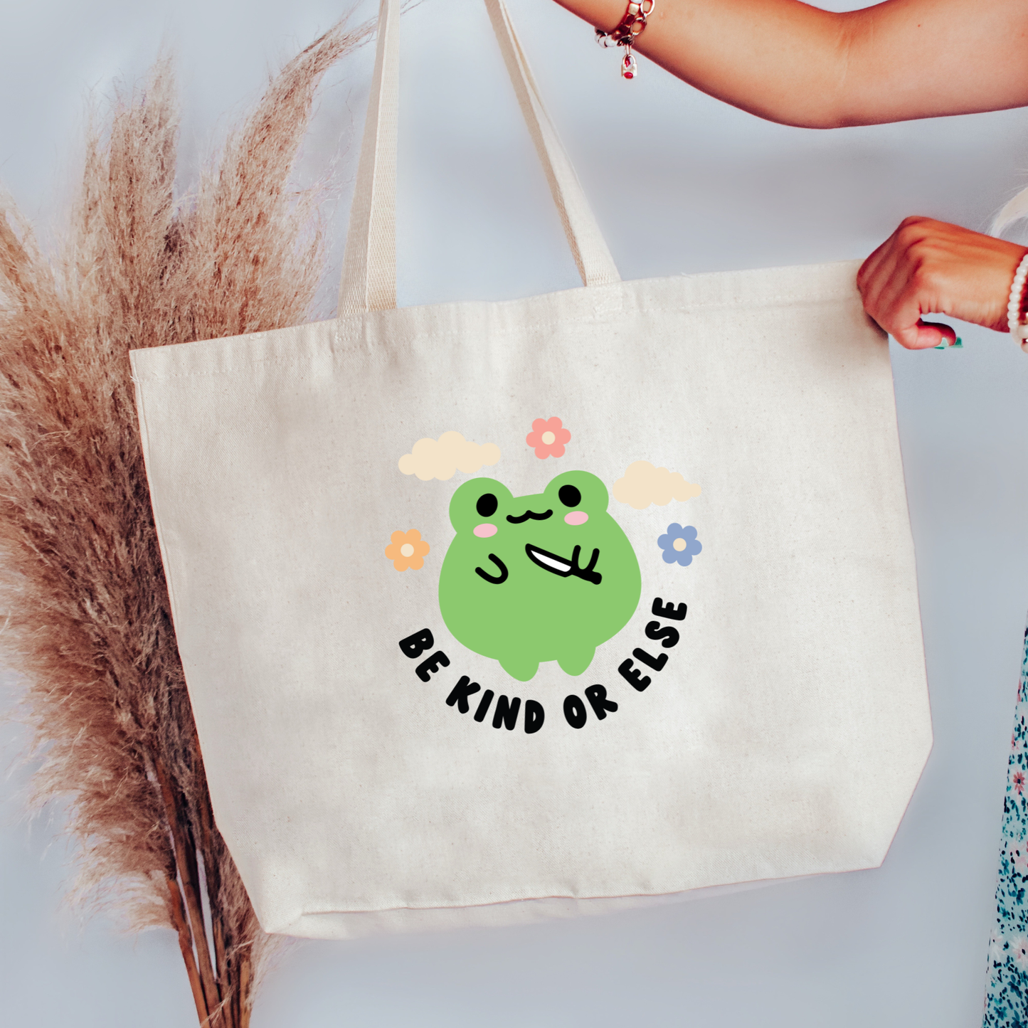 Be Kind Or Else Canvas Tote Bag