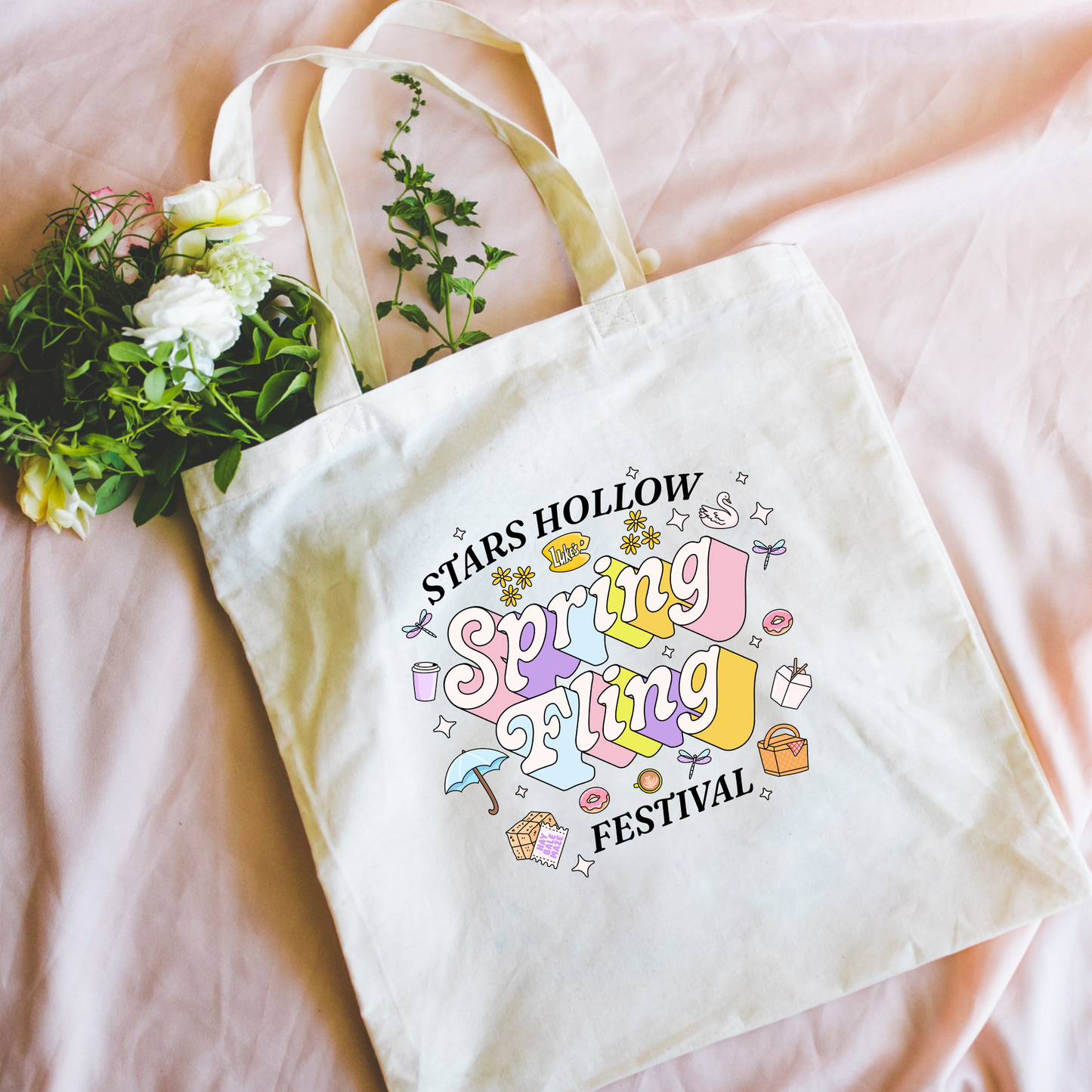GG Spring Fling Canvas Tote Bag