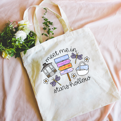 GG Meet Me In Stars Hollow Canvas Tote Bag