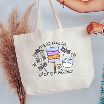 GG Meet Me In Stars Hollow Canvas Tote Bag
