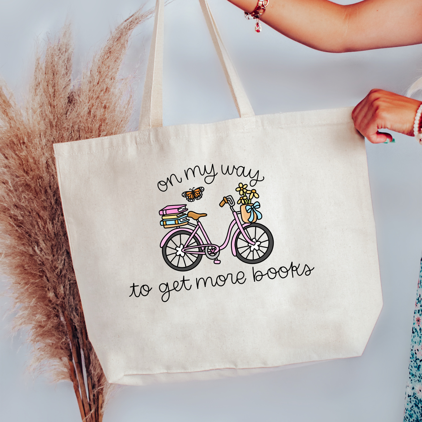 OMW To Get More Books Canvas Tote Bag