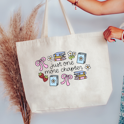 One More Chapter Canvas Tote Bag