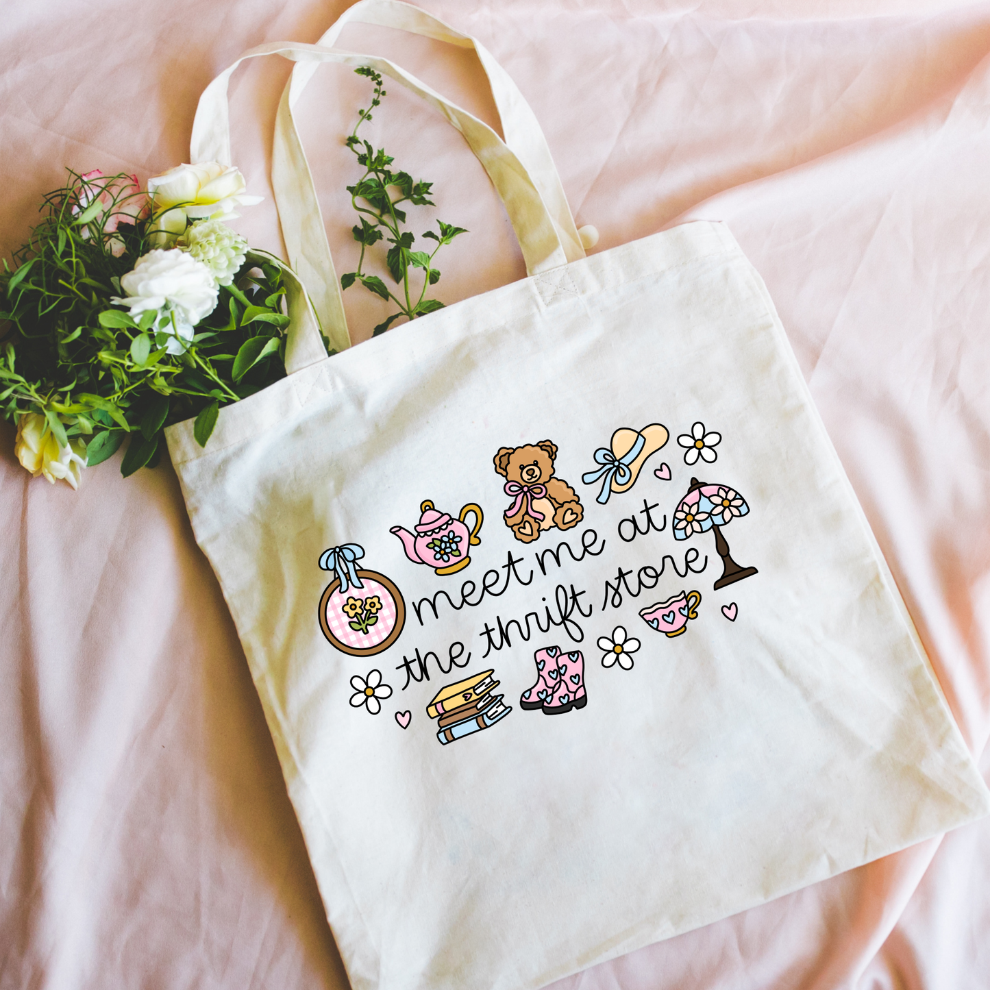 Meet Me In The Thrift Store Canvas Tote Bag