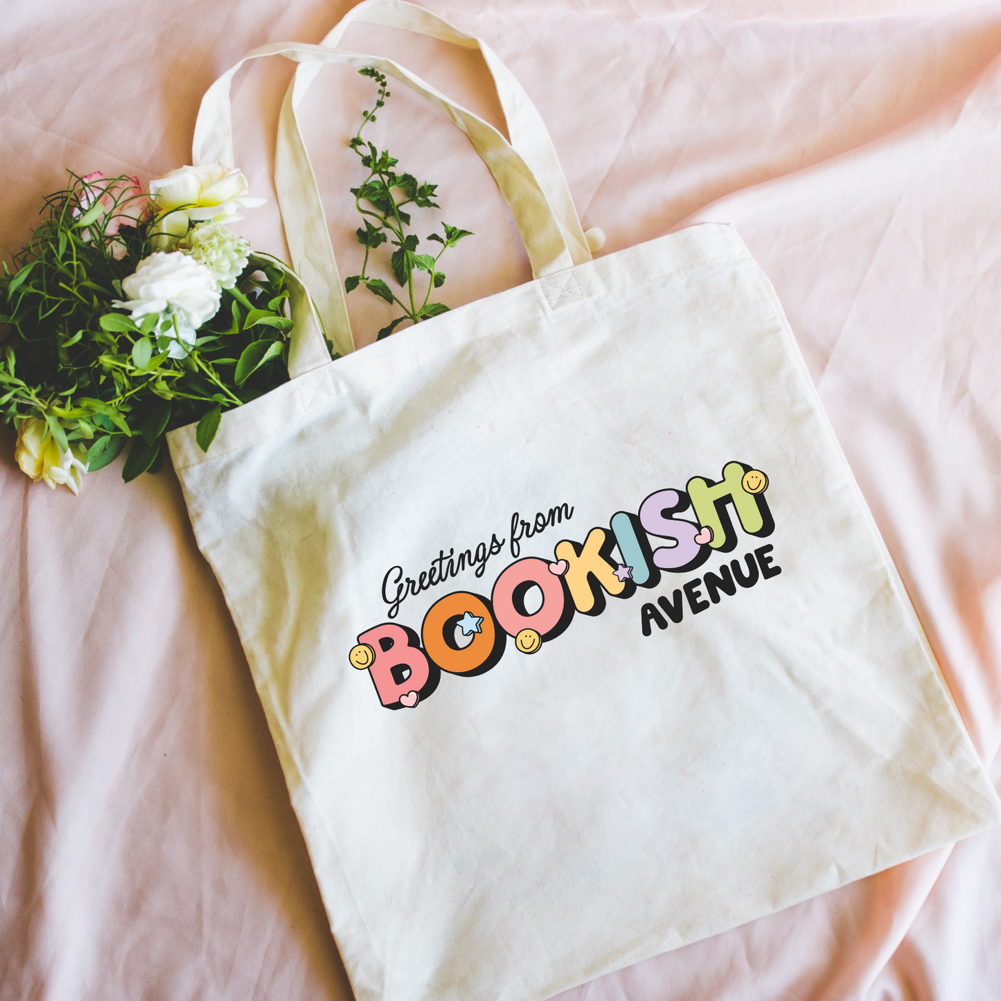Bookish Avenue Canvas Tote Bag