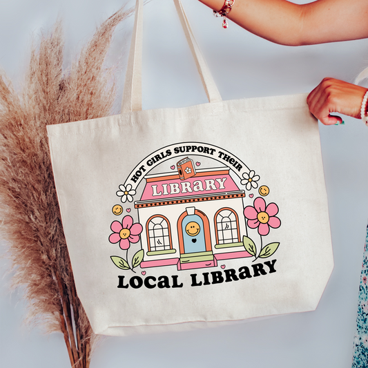 Local Library Canvas Tote Bag