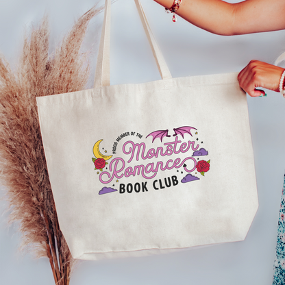 Monster Romance Book Club Canvas Tote Bag