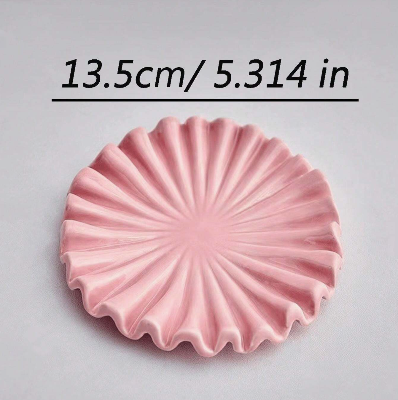 Pink Ruffle Trinket Tray