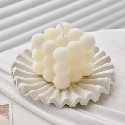 White Ruffle Trinket Tray
