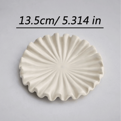 White Ruffle Trinket Tray