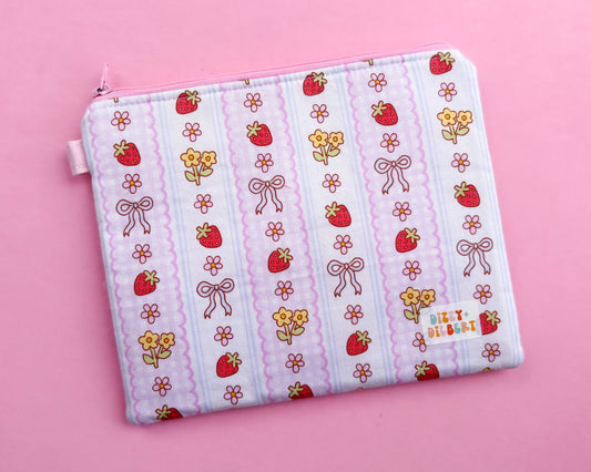 Strawberry Lane Zipper Pouch