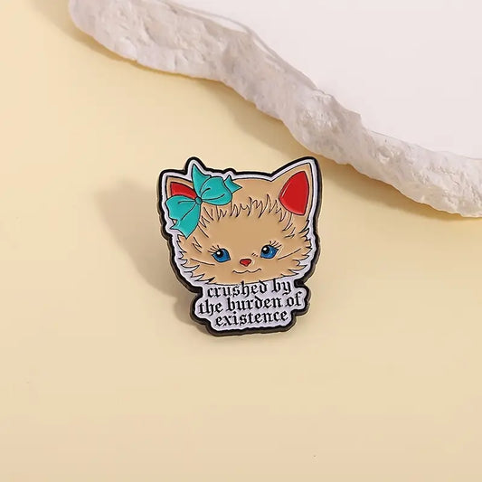 Crushed By The Burden of Existance Enamel Pin