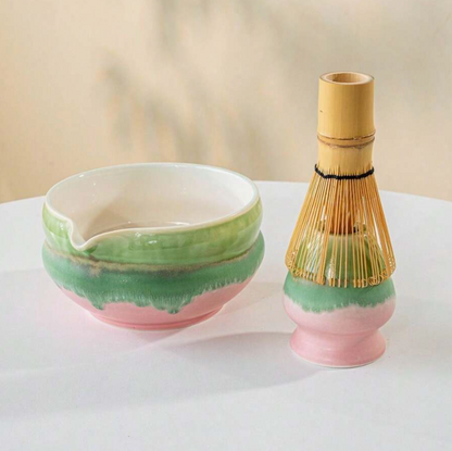 Pink & Jade 4pc Matcha Set