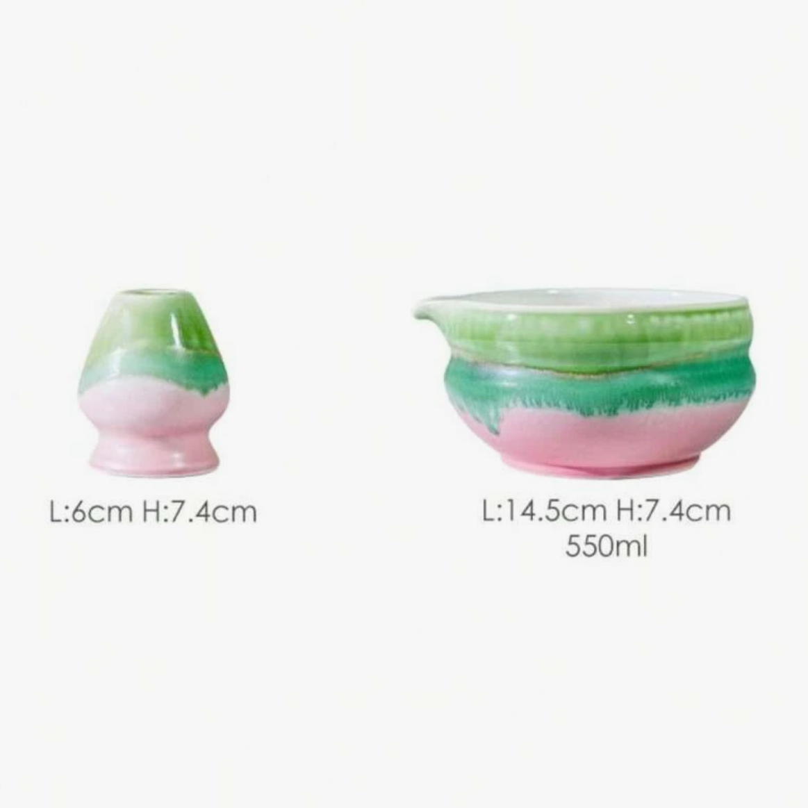 Pink & Jade 4pc Matcha Set